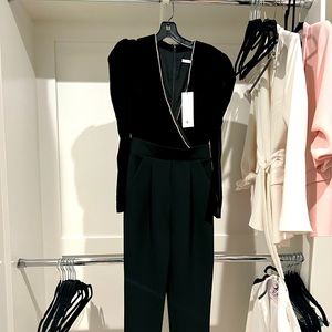 Never worn Veronica Beard velvet rhinestone jumpsuit! Size 00